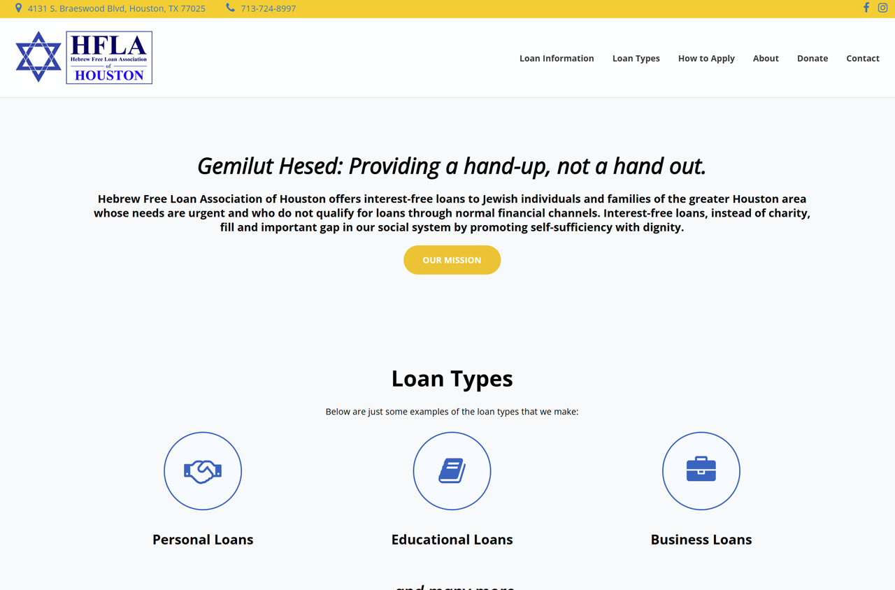 Hebrew Free Loan Association of Houston screenshot 1