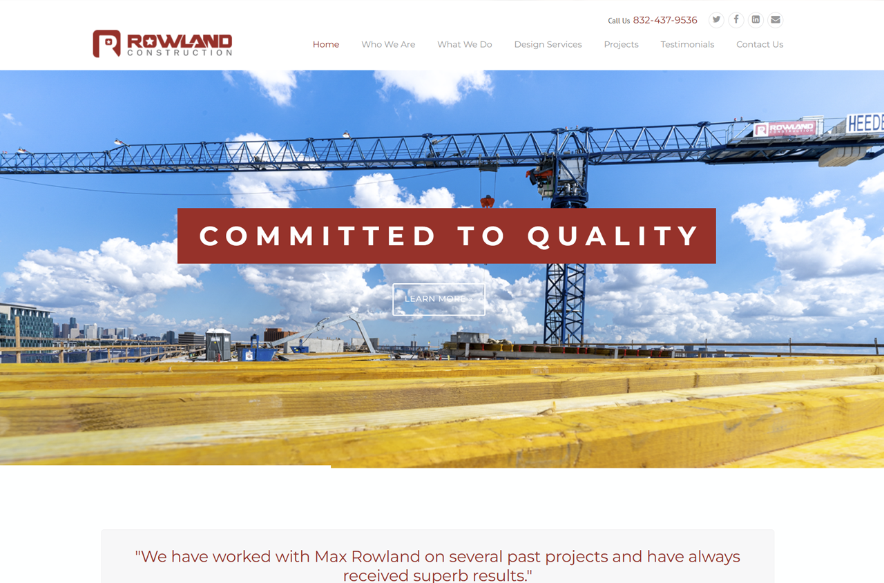 Rowland Construction screenshot 1