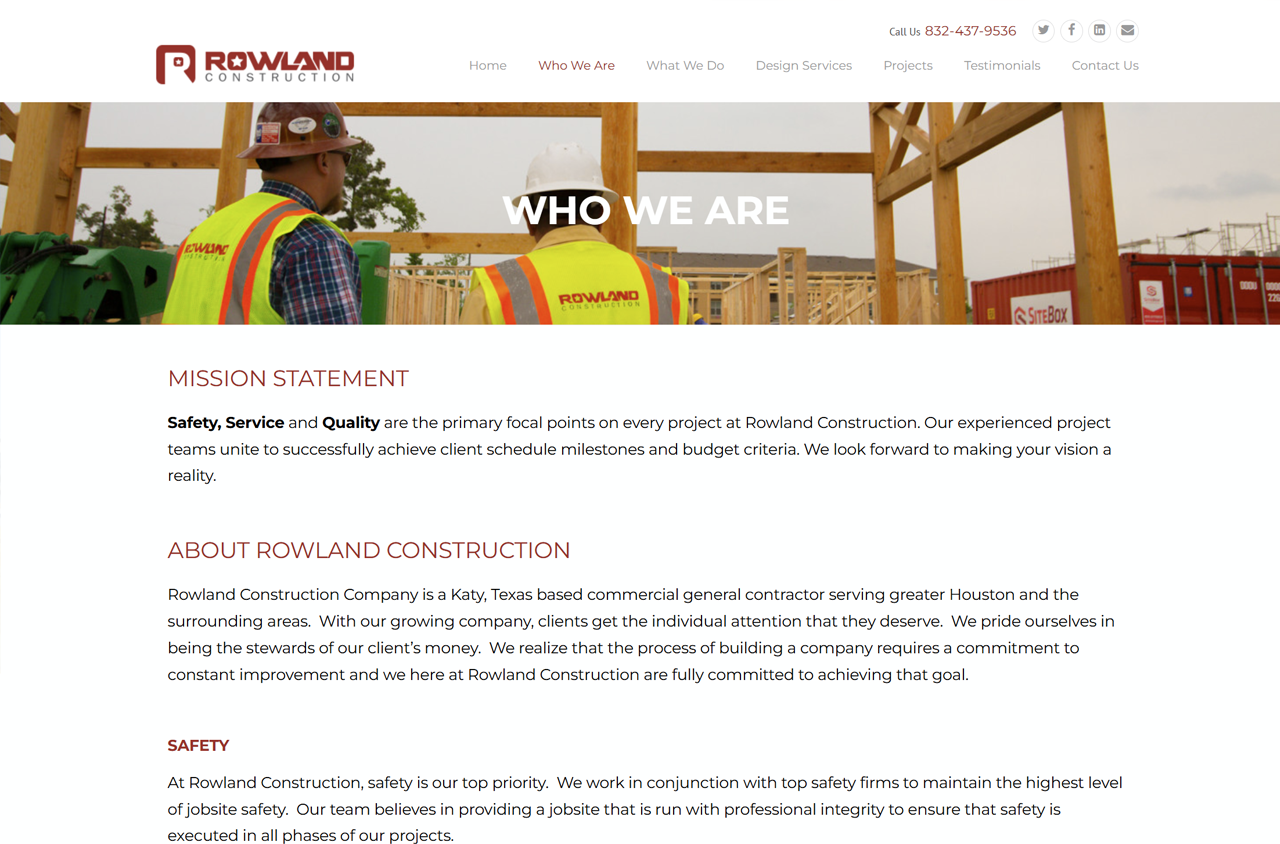 Rowland Construction screenshot 2